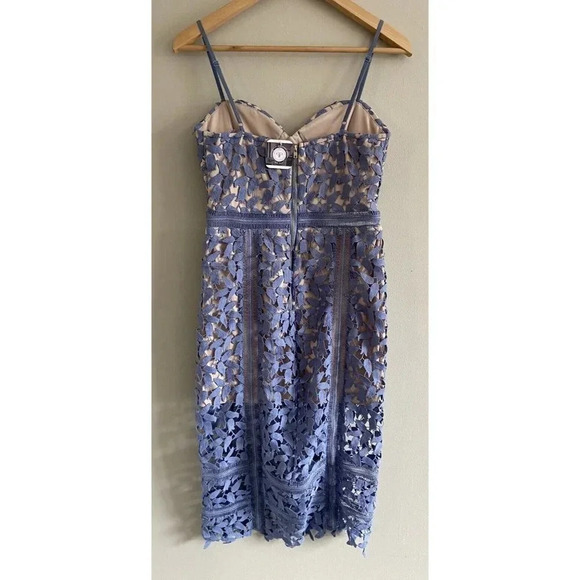 NWT Just Me Dress Sheath Blue Lace Size Small S New - Picture 3 of 4